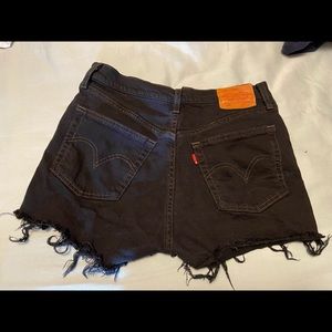 Black Levi High-Waisted Shorts